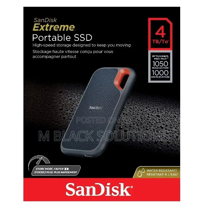 Sandisk 4tb Extreme Portable SSD V2 External SSD