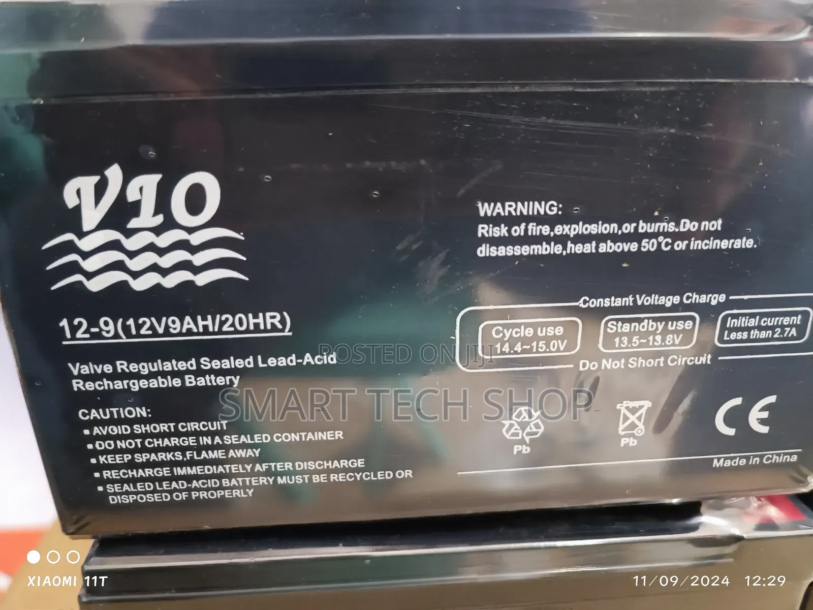 UPS Battery 12V 9ah / 20HR Initial Current Less Than 2.7a