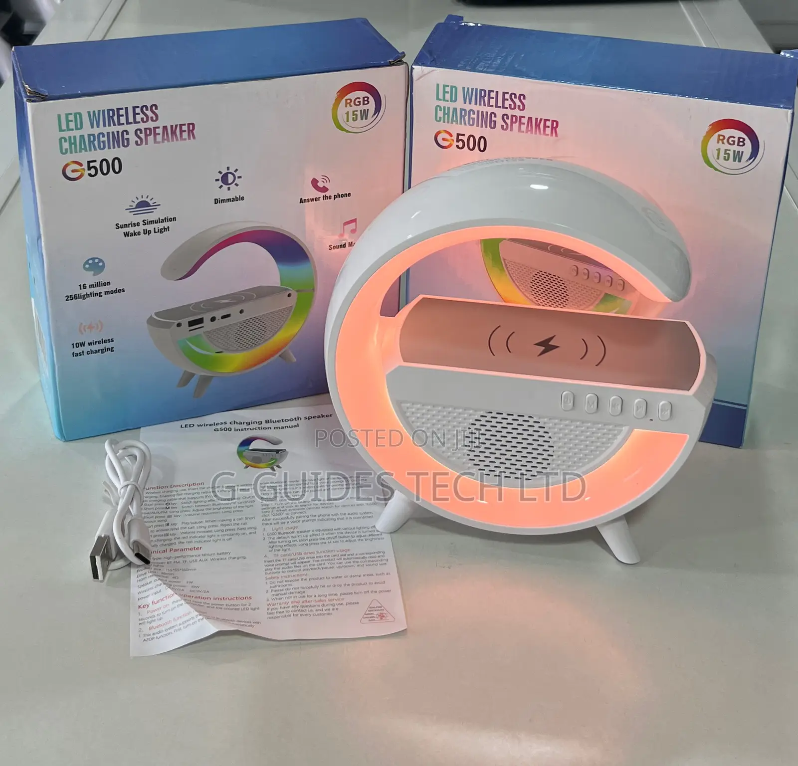 LED Wireless Charging Bluetooth Speaker G500