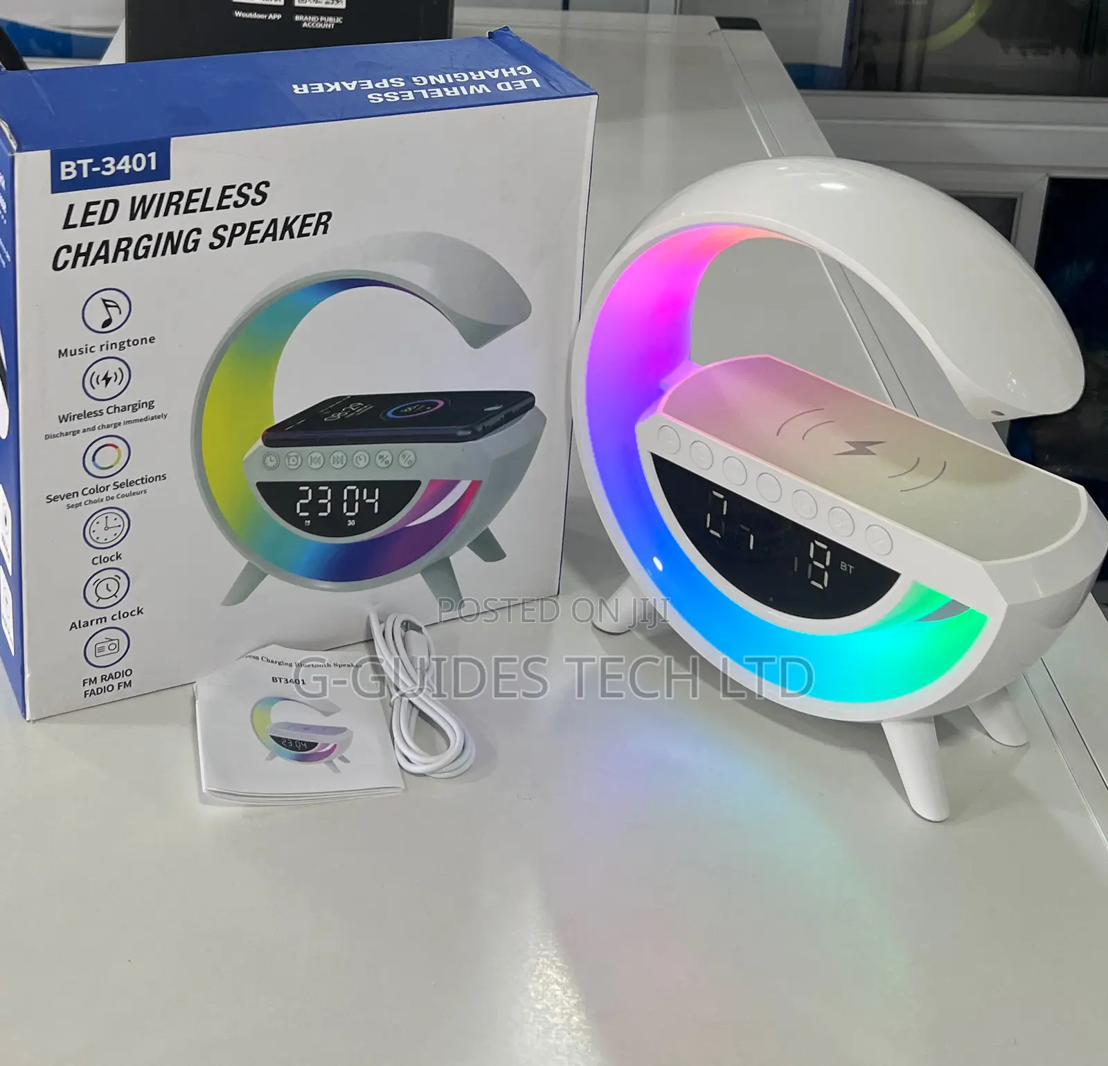 BT-3401 LED Wireless Charging Bluetooth Speaker