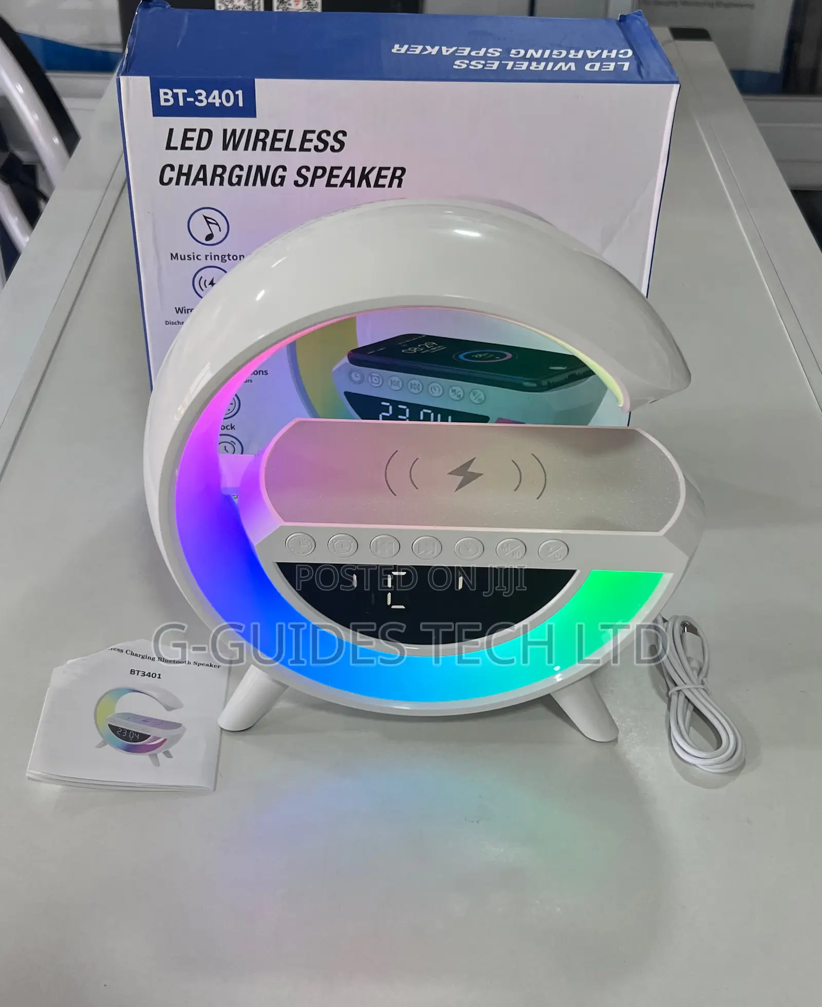 BT-3401 LED Wireless Charging Bluetooth Speaker