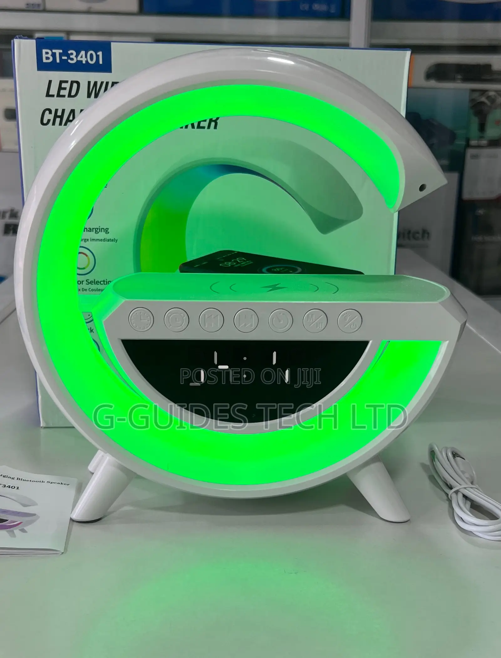 BT-3401 LED Wireless Charging Bluetooth Speaker