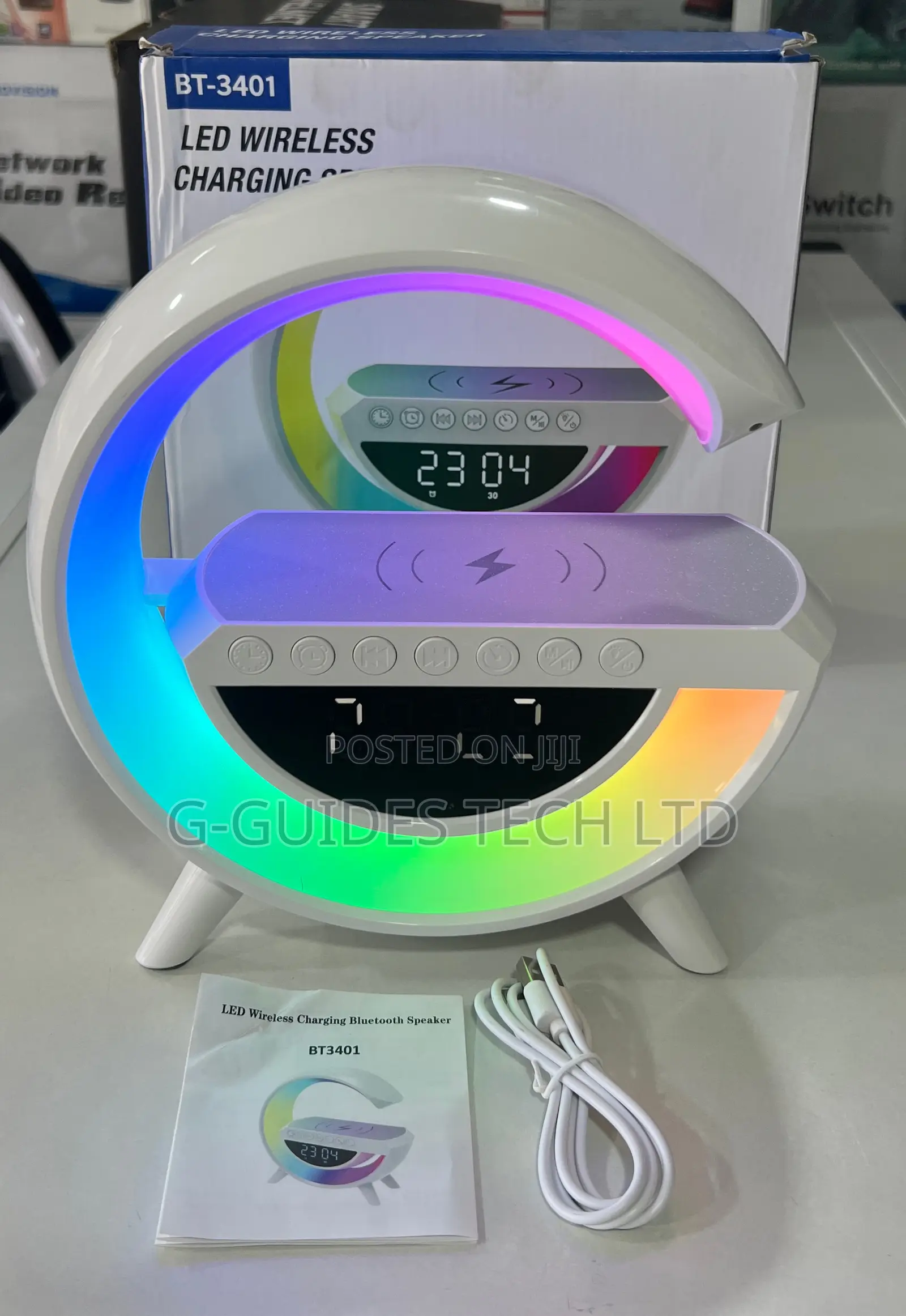 BT-3401 LED Wireless Charging Bluetooth Speaker