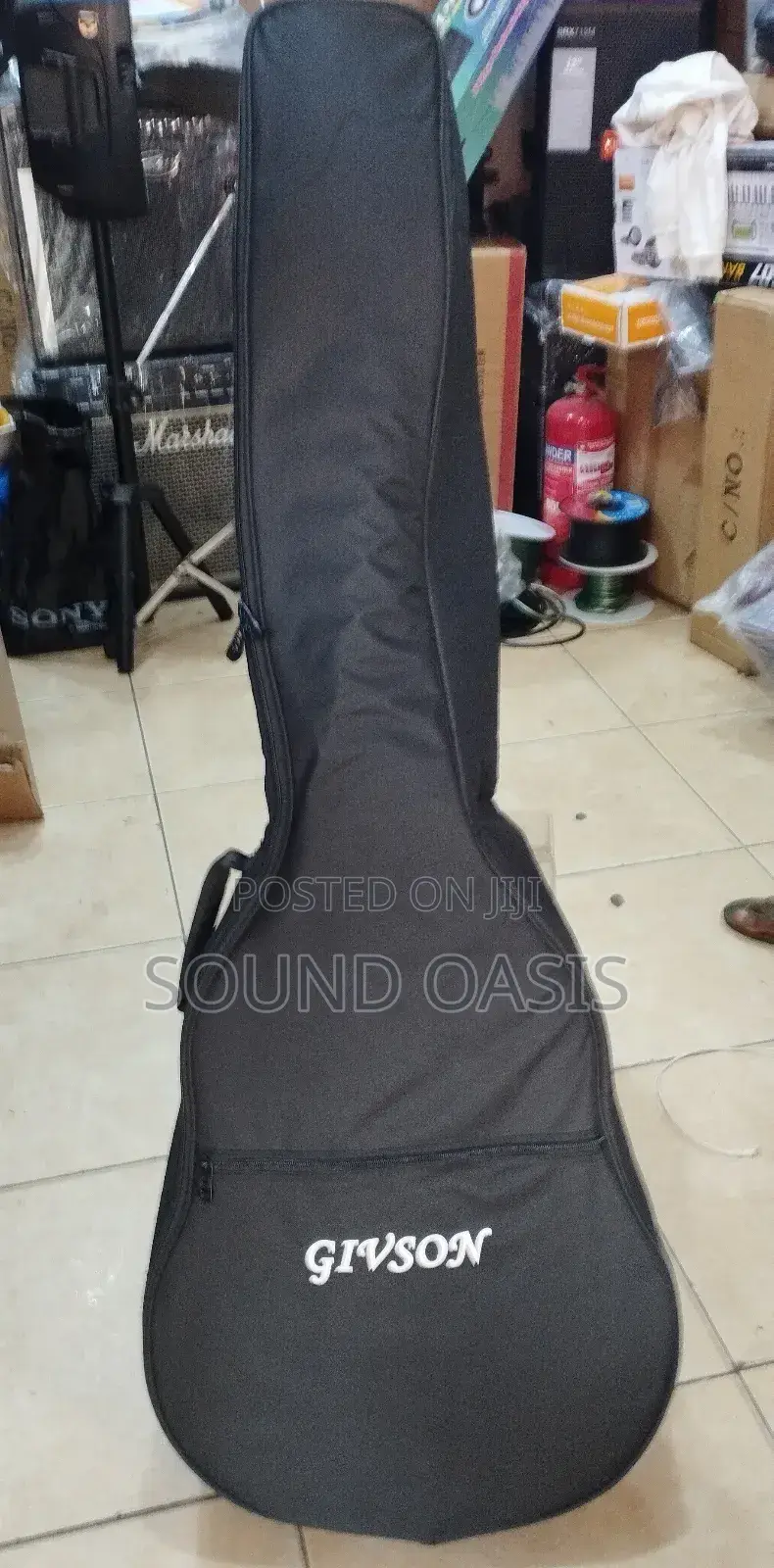 Givson Semi-Acoustic Bass Guitar With Bag