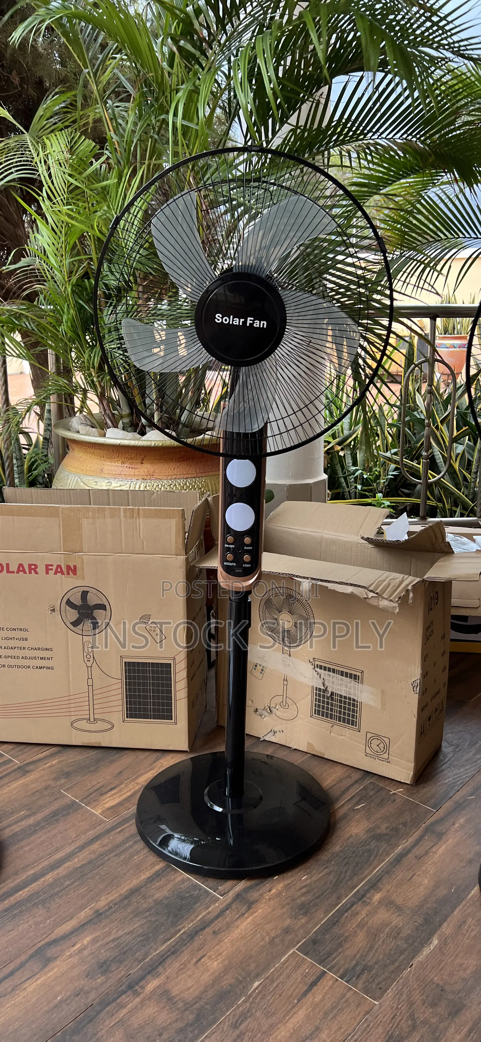 Rechargeable Fan + Solar + Mosquito Away
