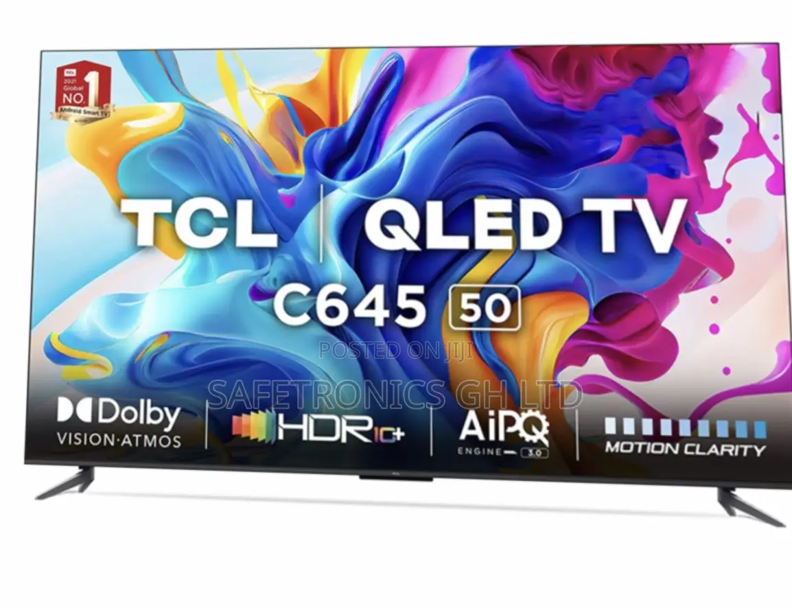 Qled Smart 50 Inch TCL Authentic C645 (Black) Tv
