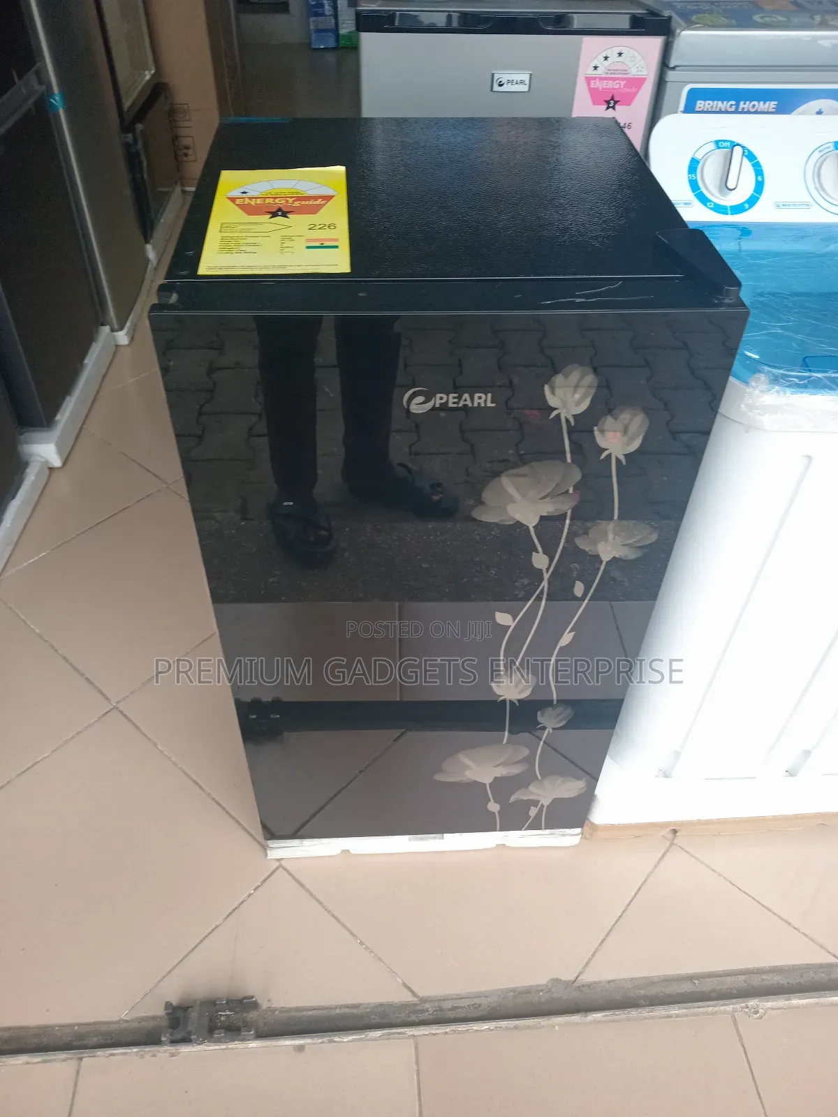 Pearl 80liters Table Top Fridge Black/Red Pf-109