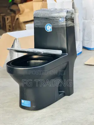 Matte Black Water Closet - Black Toilet Seat - Combined Wc