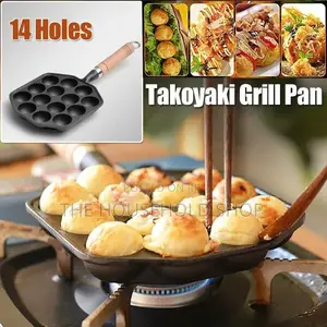 Seasoned Thickened Cast Iron Takayoki Skillet (14 15 Holes