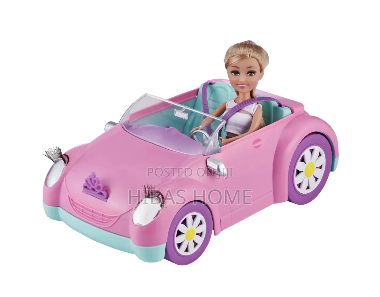 Zuru Sparkle Girlz Pink Convertible With Doll Playset