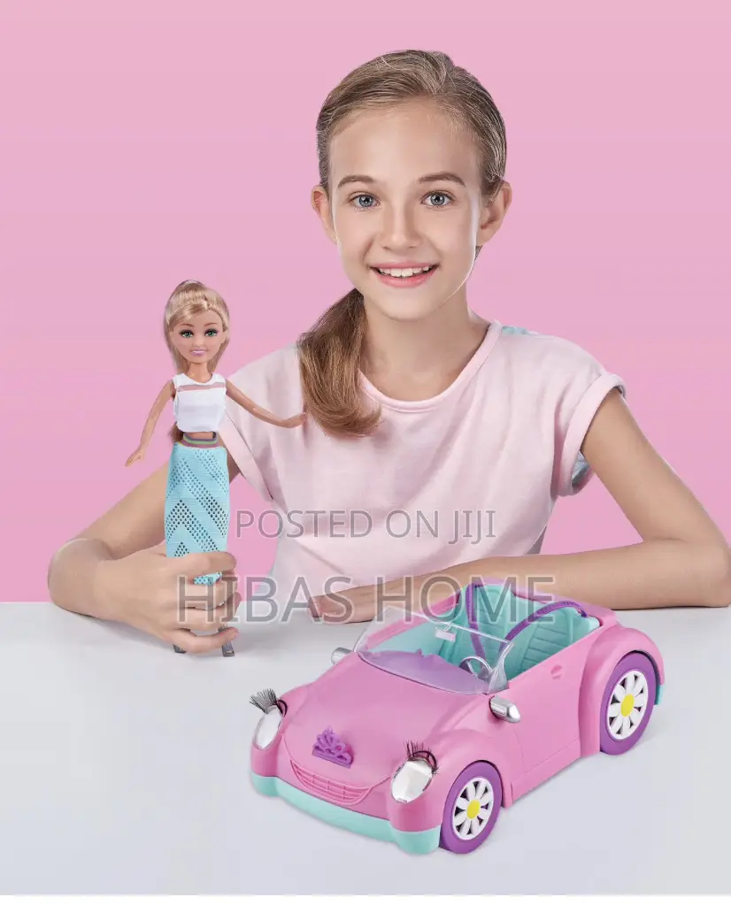 Zuru Sparkle Girlz Pink Convertible With Doll Playset