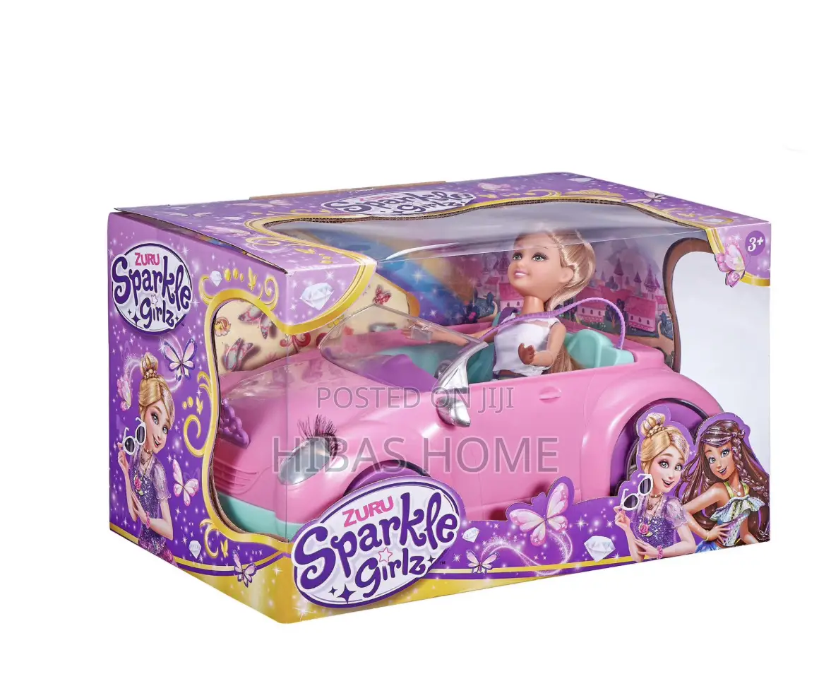 Zuru Sparkle Girlz Pink Convertible With Doll Playset