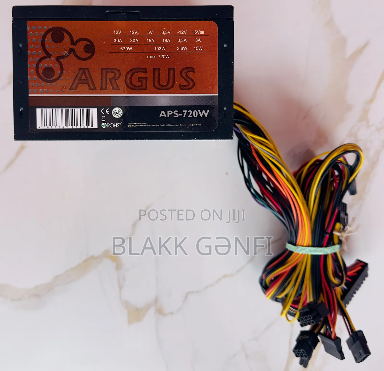 Argus 720w Gaming Power Supply