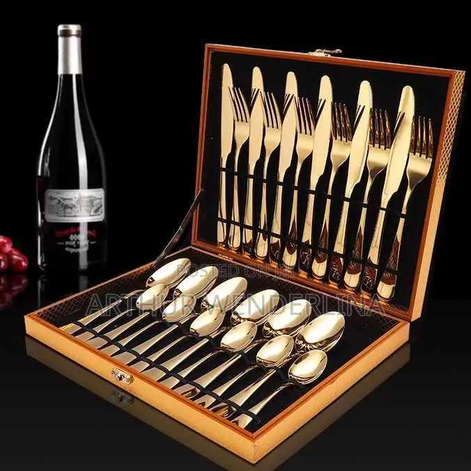 Purely Gold Cutlery Set 24 Pieces.Quality
