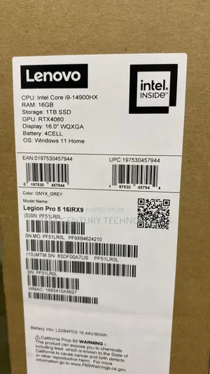 New Laptop Lenovo Legion 5 16GB Intel Core I9 SSD 1T