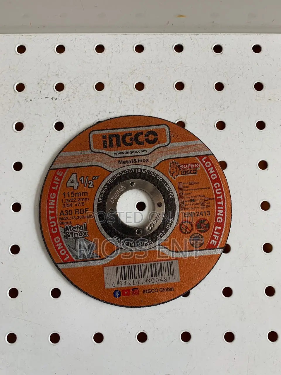 Abrasive Metal Cutting Disc Set 4.5"X1.2mm - McD121155