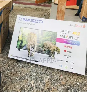 Elegant Black Nasco 50” Smart Uhd Television(Black).