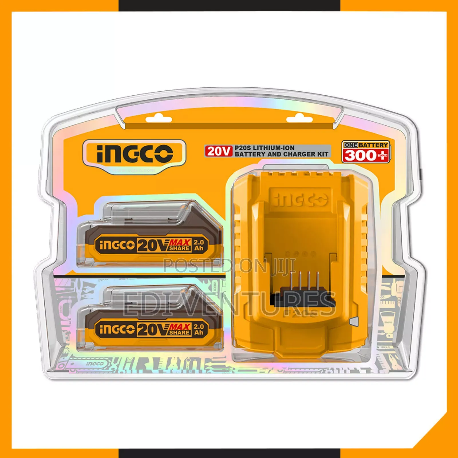 INGCO 20V 2AH Lithium-Ion Battery and Charger Kit FBCPK1222