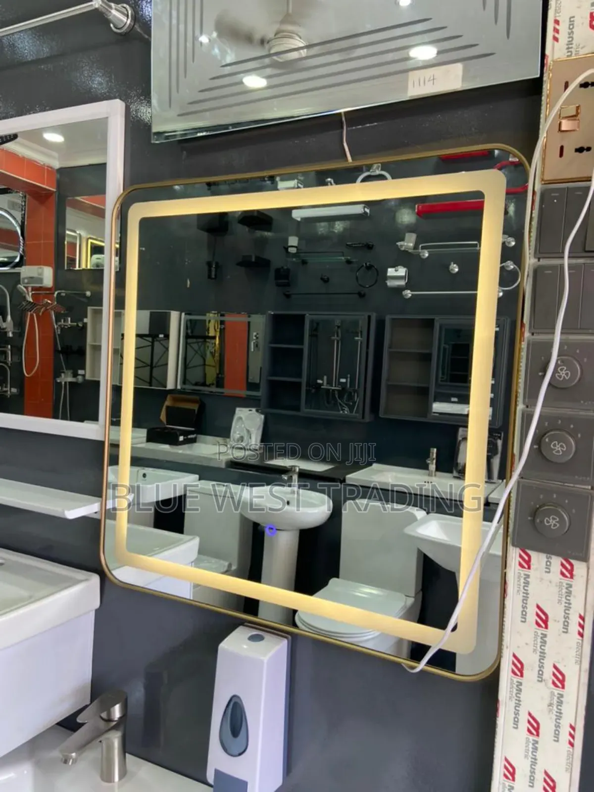 Square Mirror With LED Lights