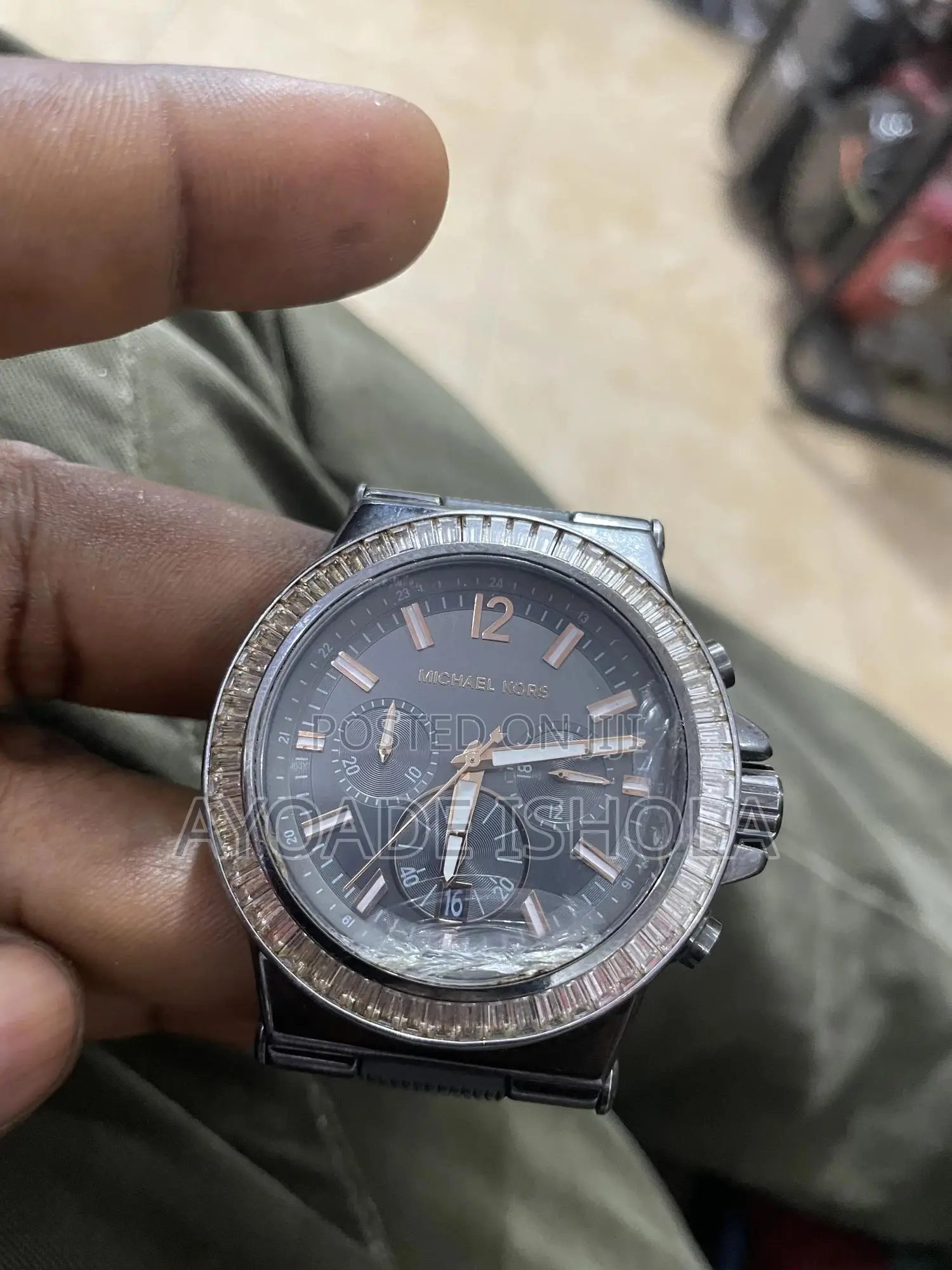 Preowned Michael Kors Grey/Rubber Ø43 Mm MK8426