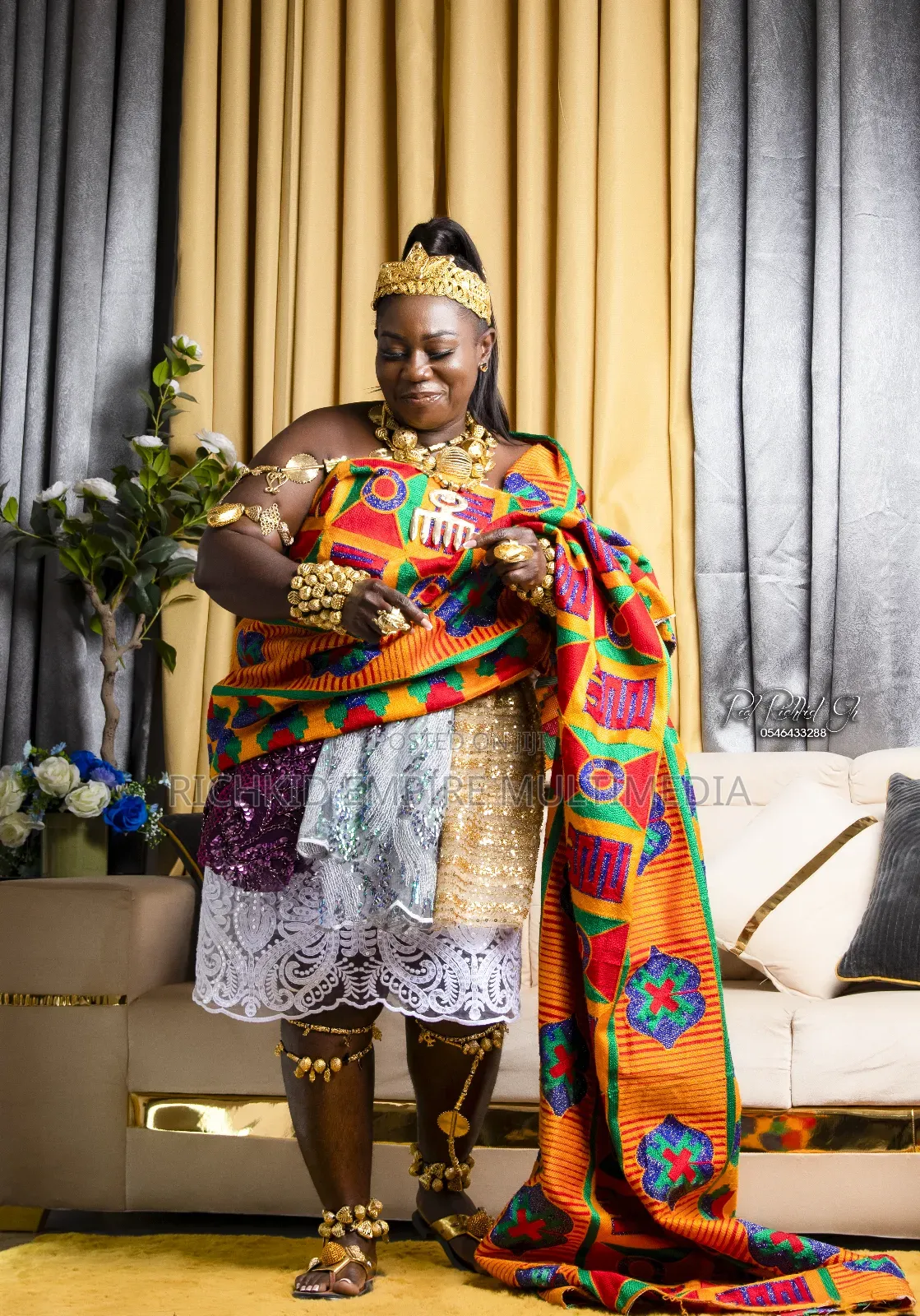 Kente Adornations and Styling for Weddings and Photography