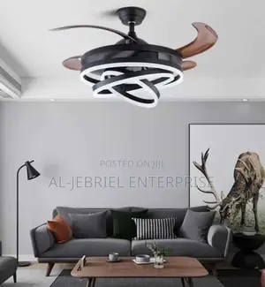 Foldable Ceiling Fan With LED Light With Remote Control
