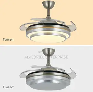 Foldable Ceiling Fan With LED Light and Remote Control