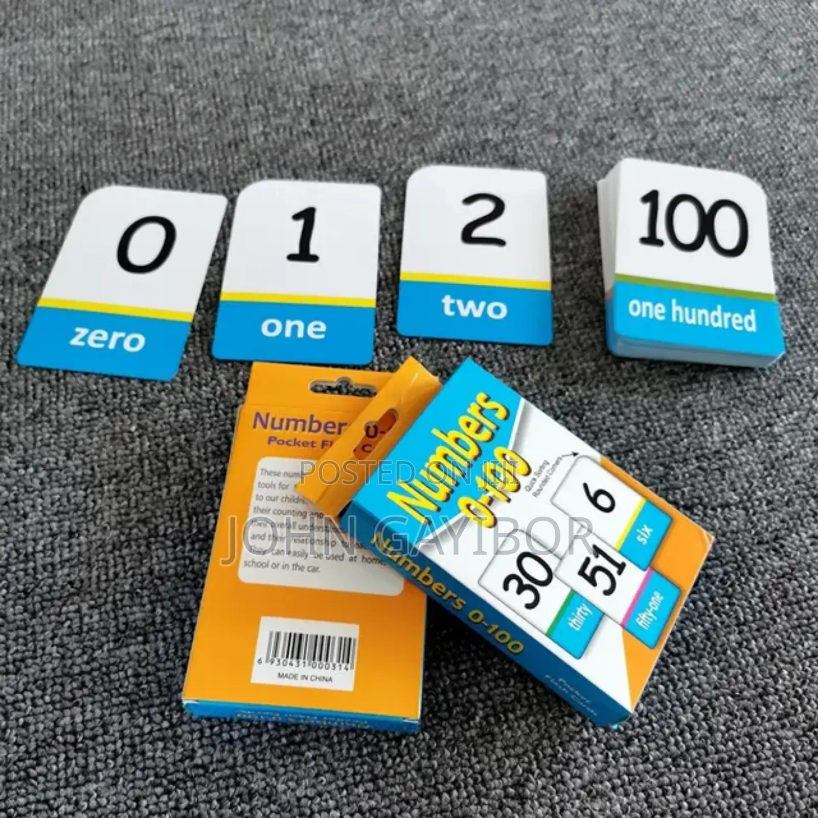 Kids' Educational Flash Cards for Numbers
