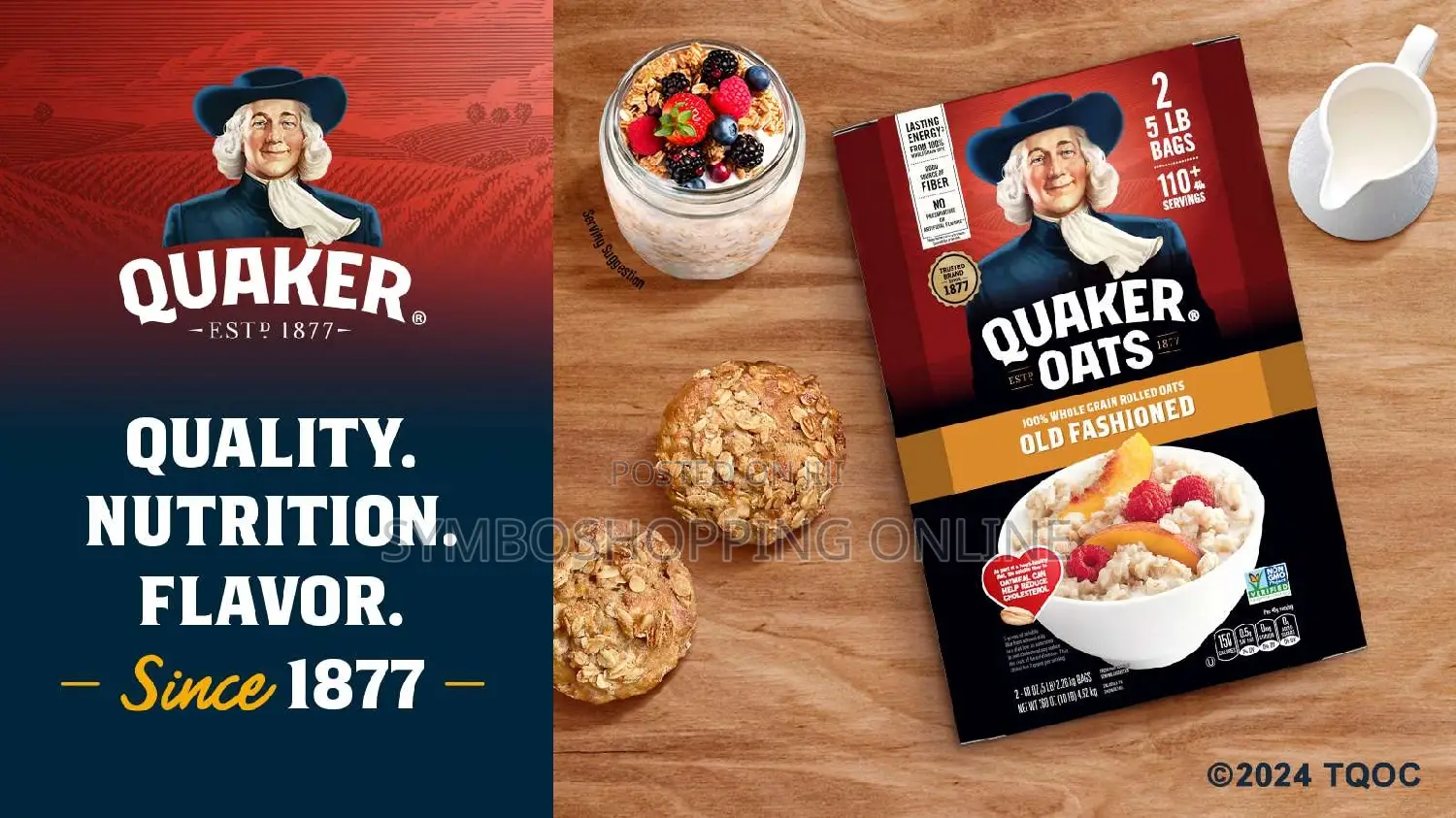 Quaker Oats Old Fashioned 100% Whole Grain 10lbs / 4.52kg