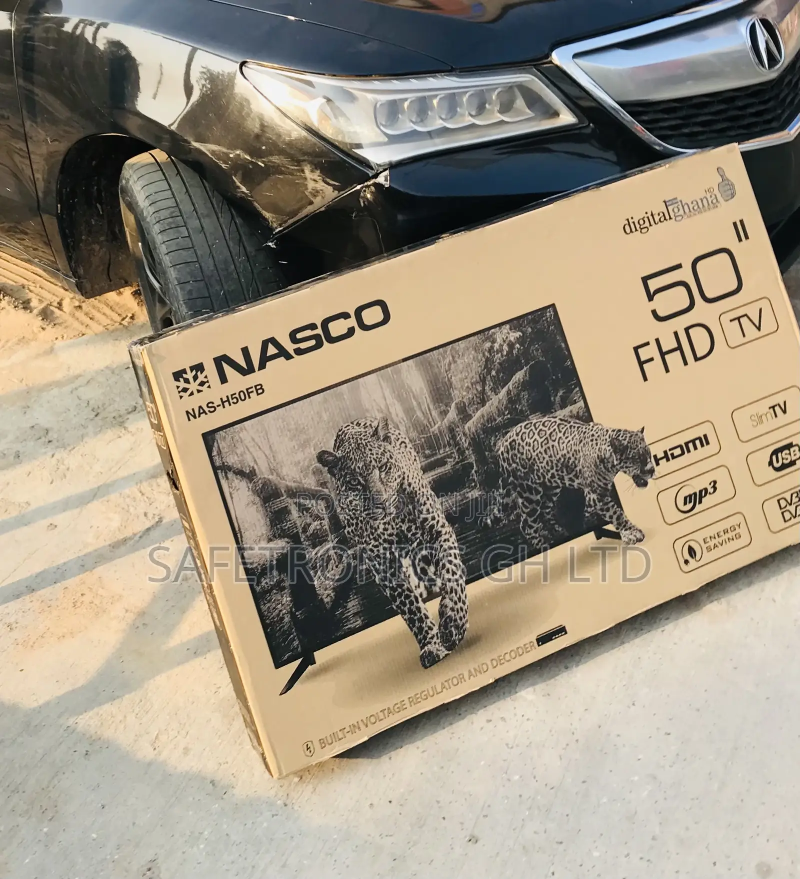 Grab (Black) 50 Inch Digital Nasco Satellite Tv