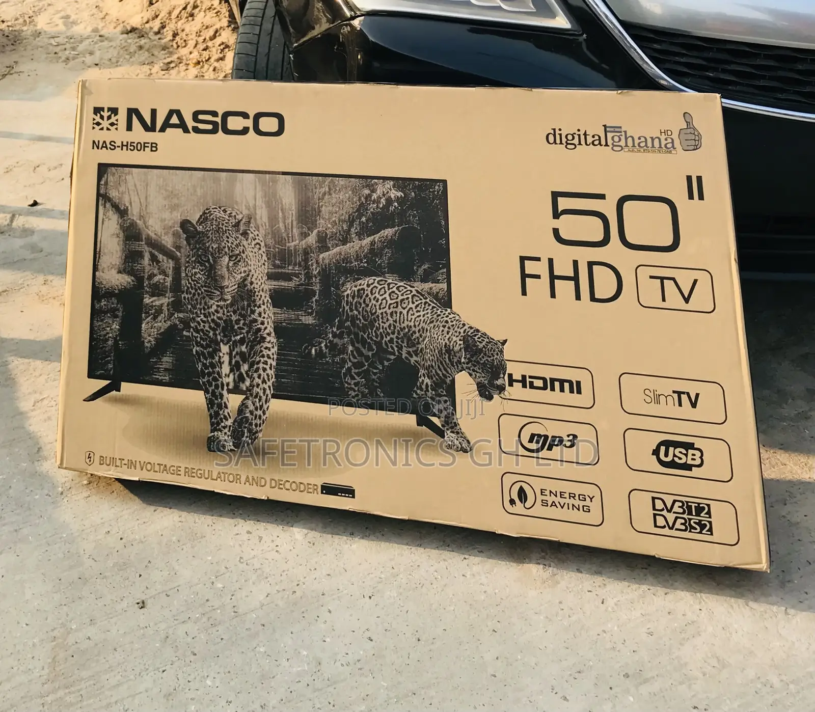 Grab (Black) 50 Inch Digital Nasco Satellite Tv