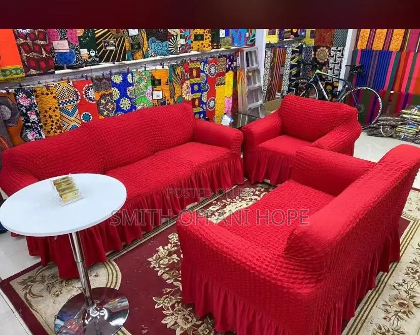 “Protect Beautify Your Sofa With 4-Piece Skirted Covers!”