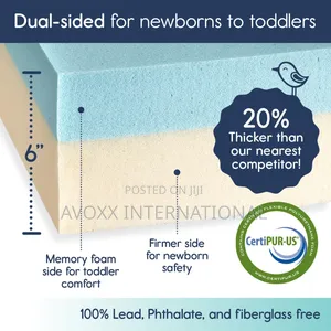 Hiccapop Baby/Toddler Crib Mattress - Dual Sided Memory Foam