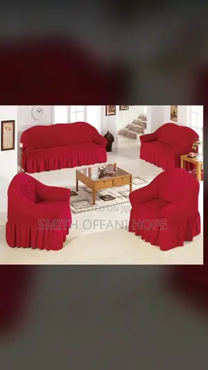 “Custom Look: 4-Piece Sofa Covers With Skirt”