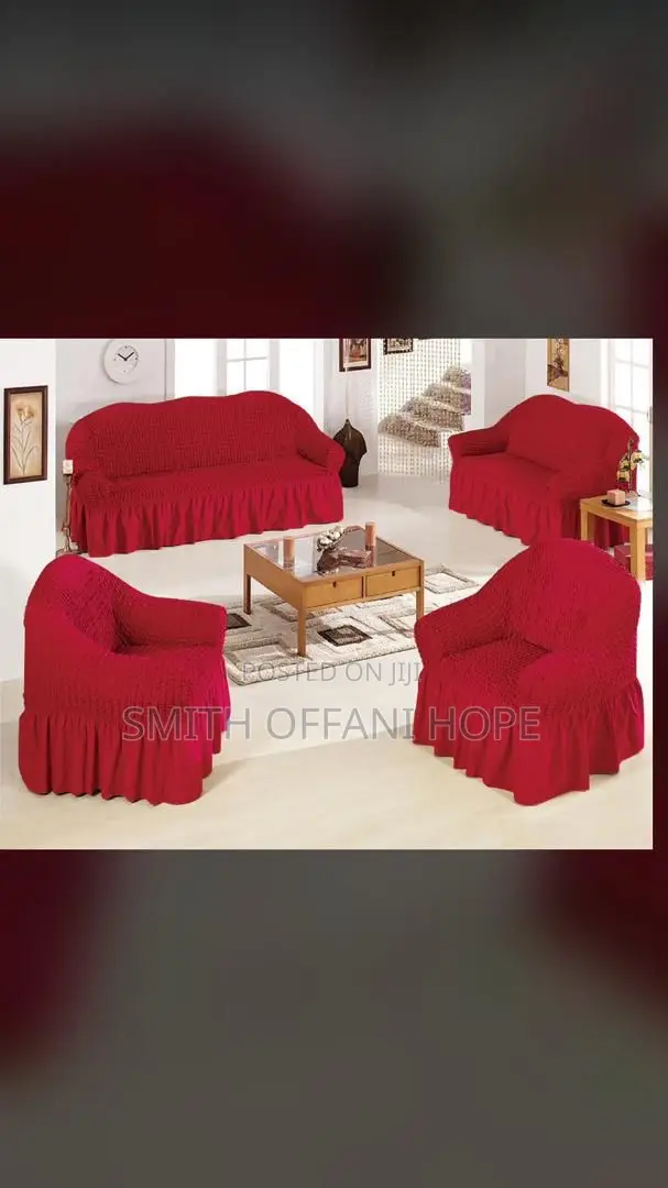 “Custom Look: 4-Piece Sofa Covers With Skirt”
