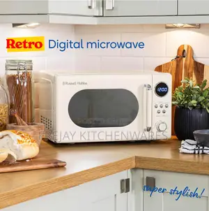 Russell Hobbs Retro 20L Cream Digital Microwave