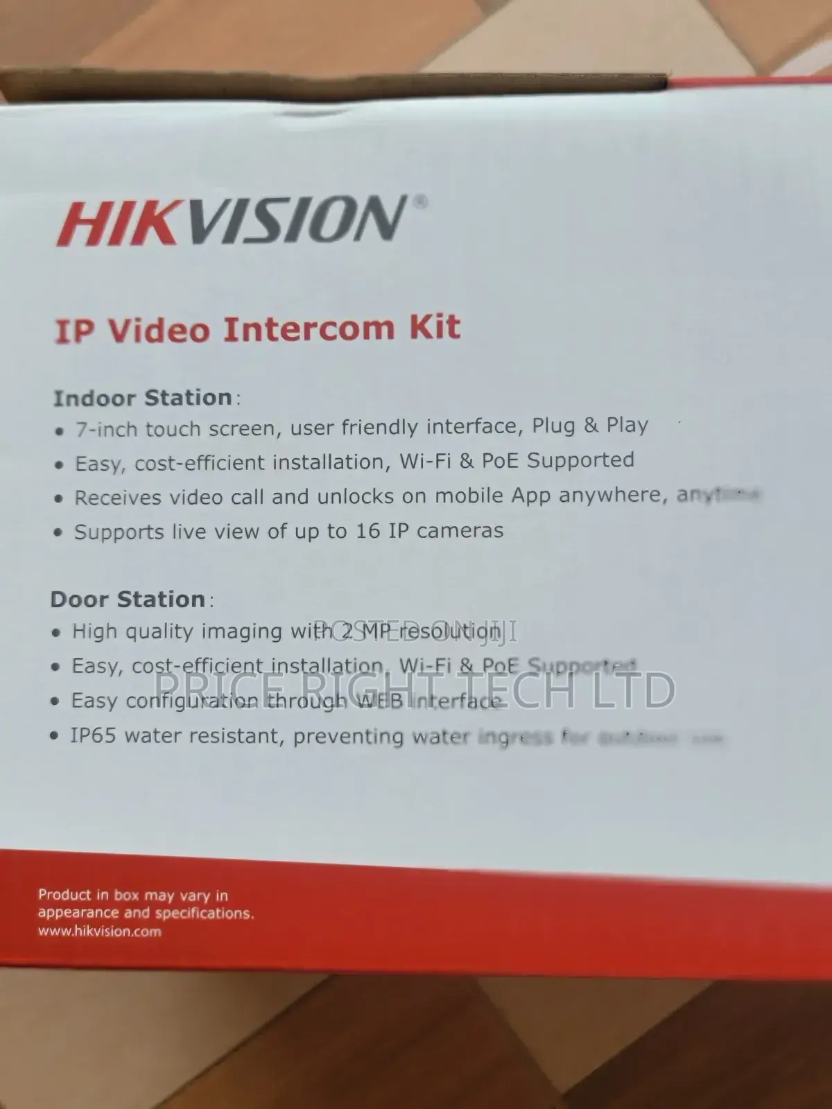 Hikvision IP Wireless Video Intercom Doorbel DS-KIS603-P (C)