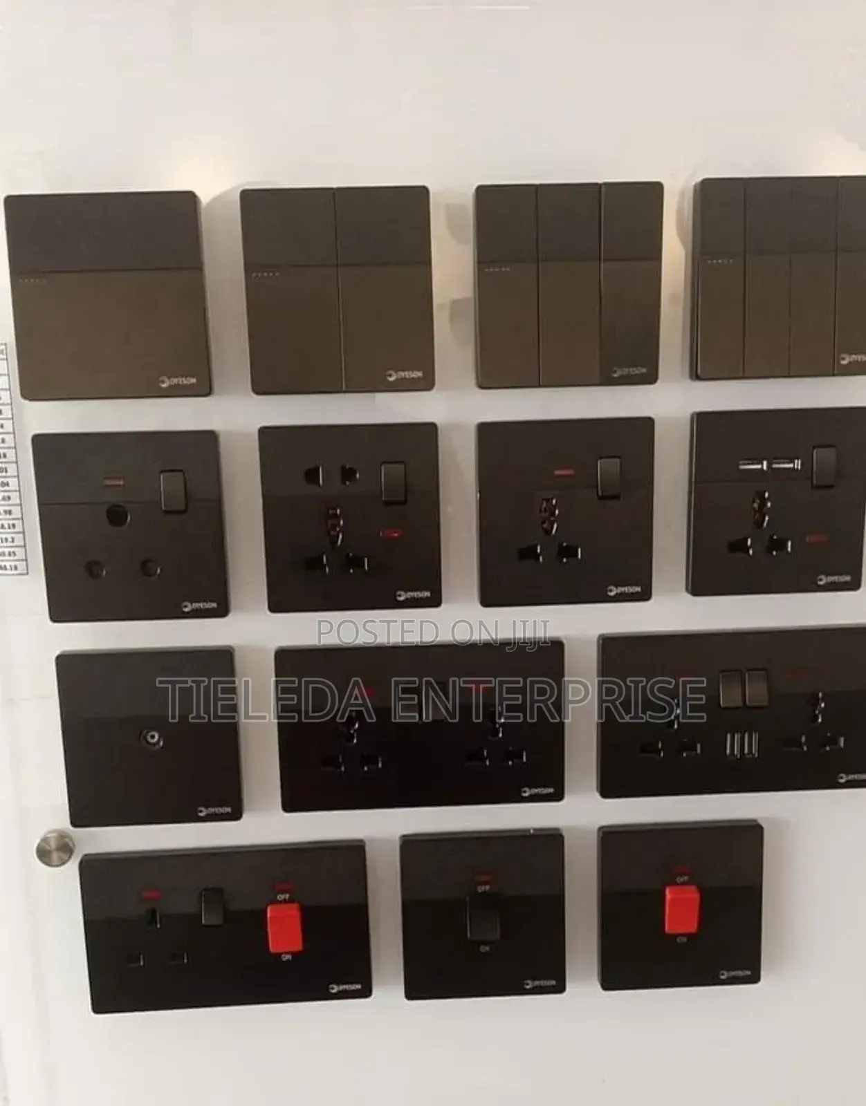 Black Foreign Socket and Switches