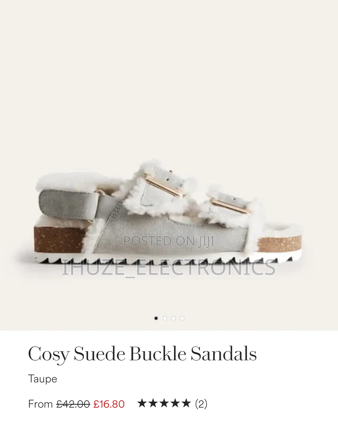 Cosy Suede Buckle Sandals (Size 34)