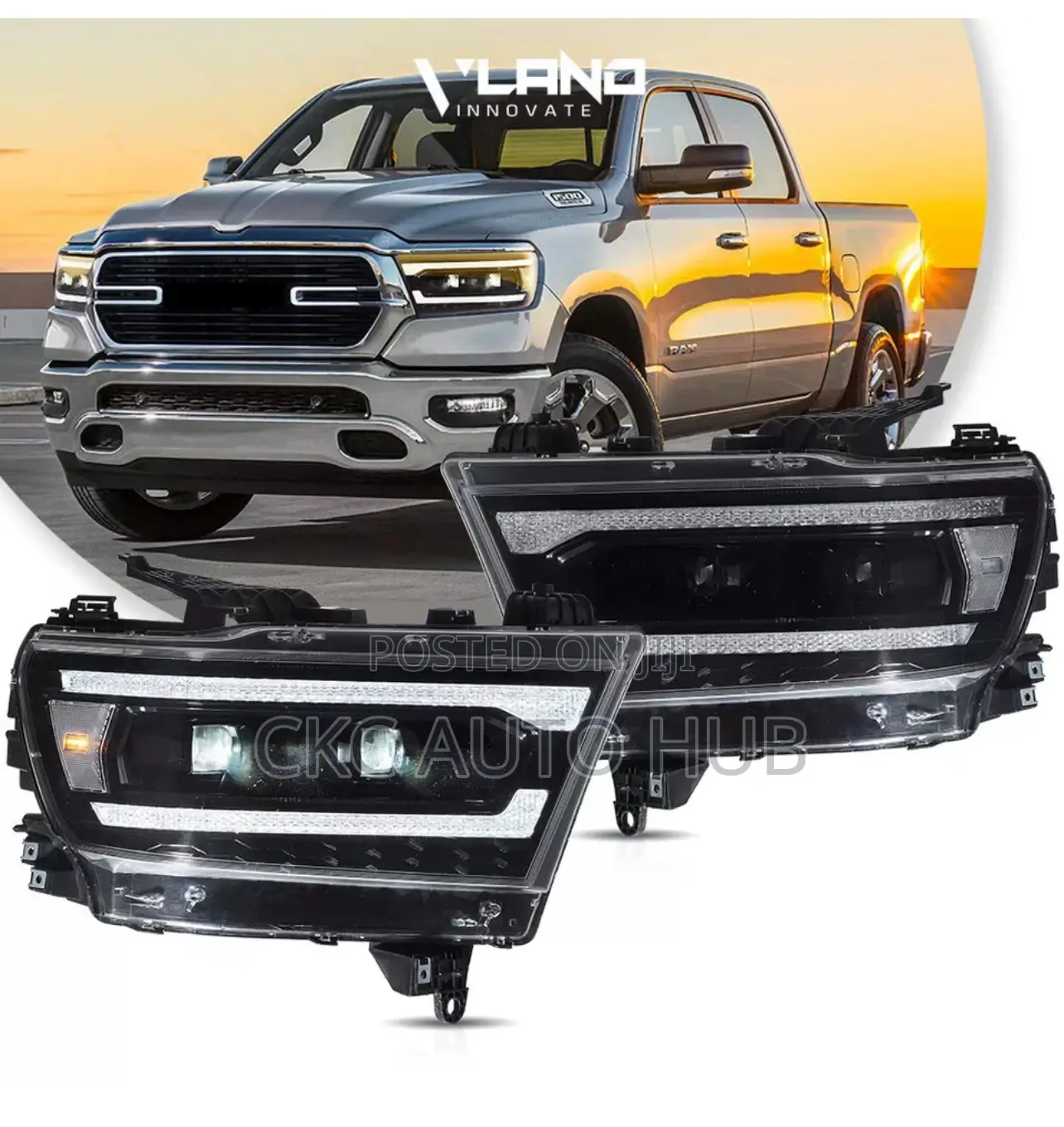 Ram 1500 Led Headlight Compatible for Ram