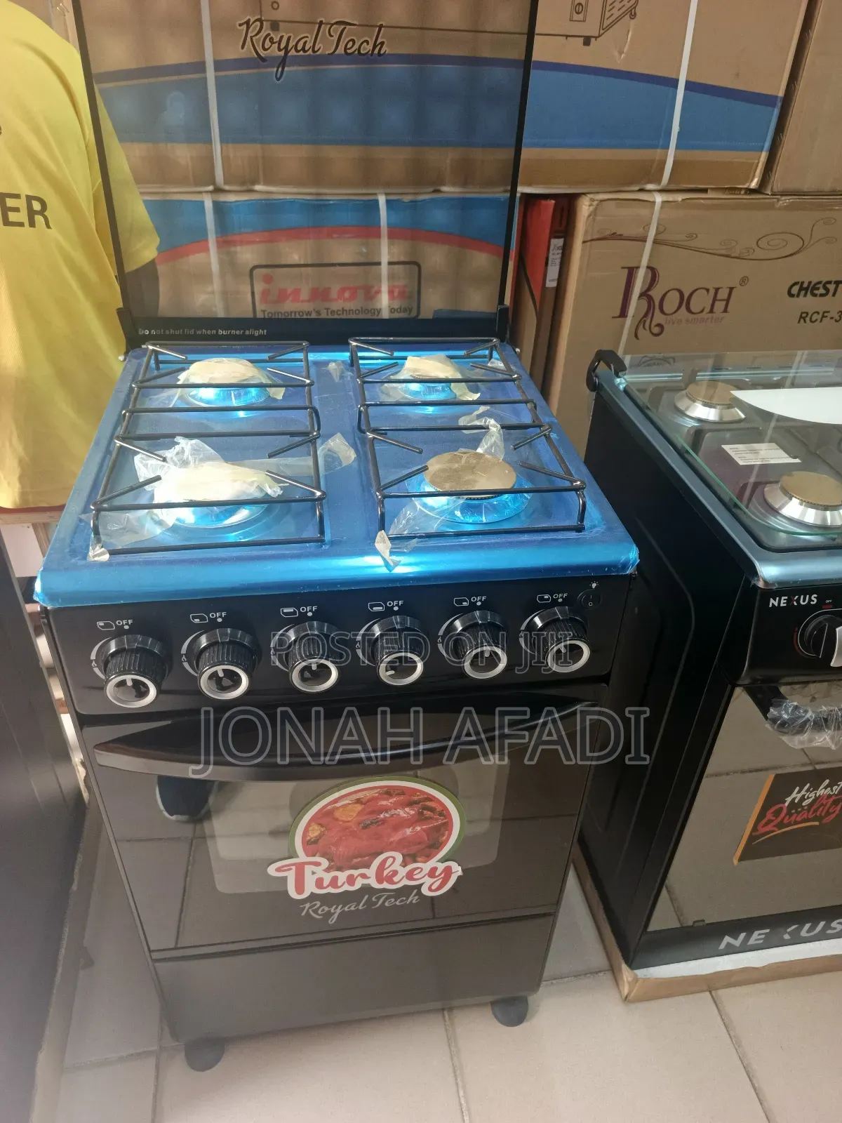 Royal Tech 50x50 Gas Cooker 4 Burner With Oven and Grill