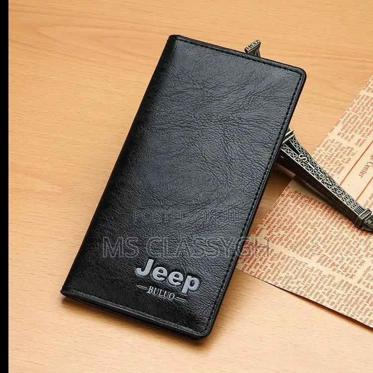 Jeep Wallet Soild Retro Long Clutch Bag Pu Leather Business