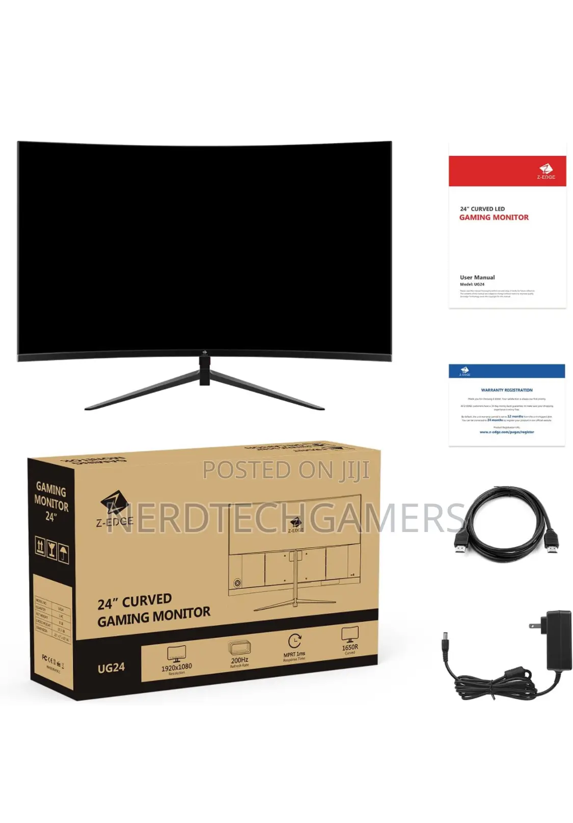 Z-Edge 24-Inch Curved Gaming Monitor 180hz Gaming Monitor