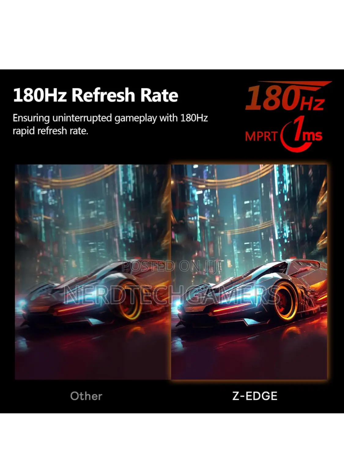 Z-Edge 24-Inch Curved Gaming Monitor 180hz Gaming Monitor