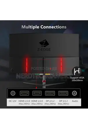 Z-Edge 27-Inch Curved Gaming Monitor 240hz Gaming Monitor.