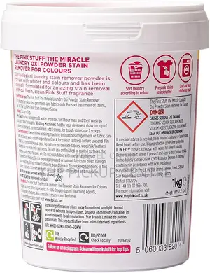 The Pink Stuff Miracle Laundry Oxi Powder Stain Remover, 1kg
