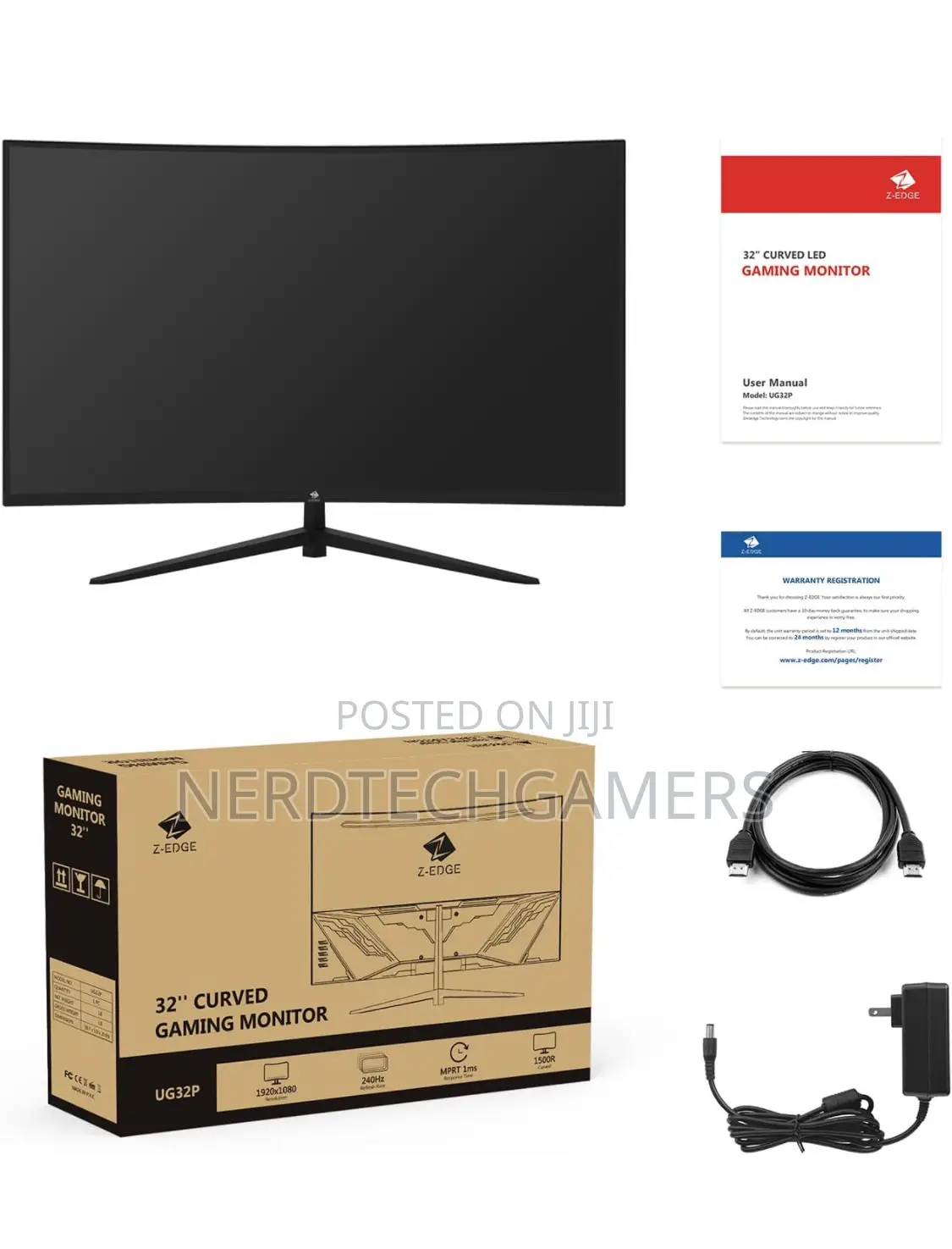 Z-Edge 32-Inch Curved Gaming Monitor 16:9led Gaming Monitor,