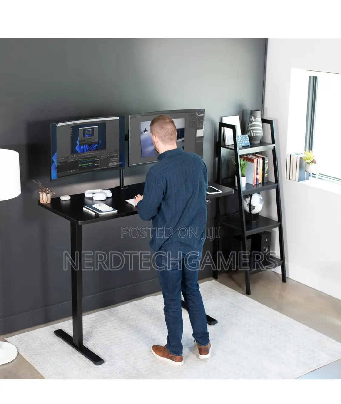 VIVO Electric Height Adjustable 60 X 24 Inch
