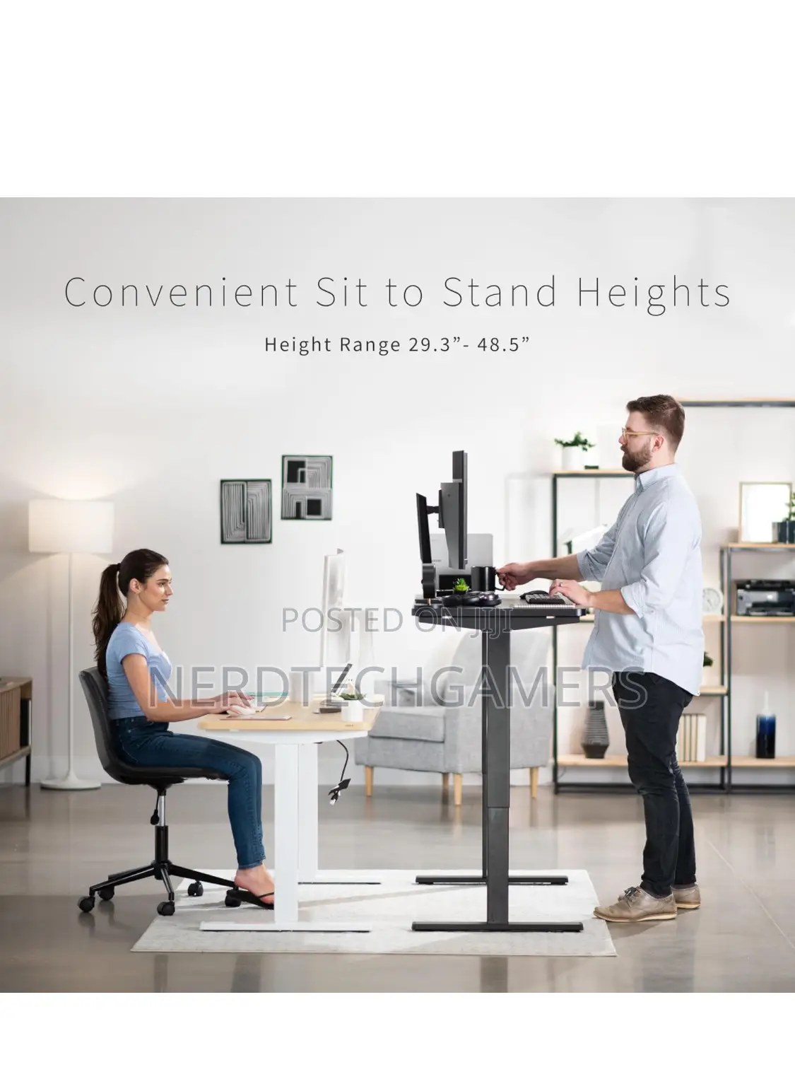 VIVO Electric Height Adjustable 60 X 24 Inch