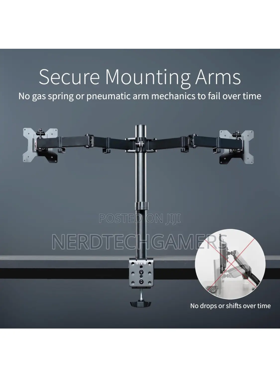 VIVO Dual Ultrawide Monitor Desk Mount